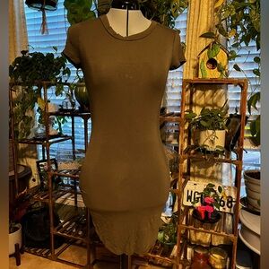 Wet Seal Olive T-Shirt Dress